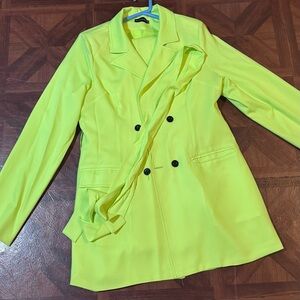 Lime Green Women's pant suite- blazer and pants